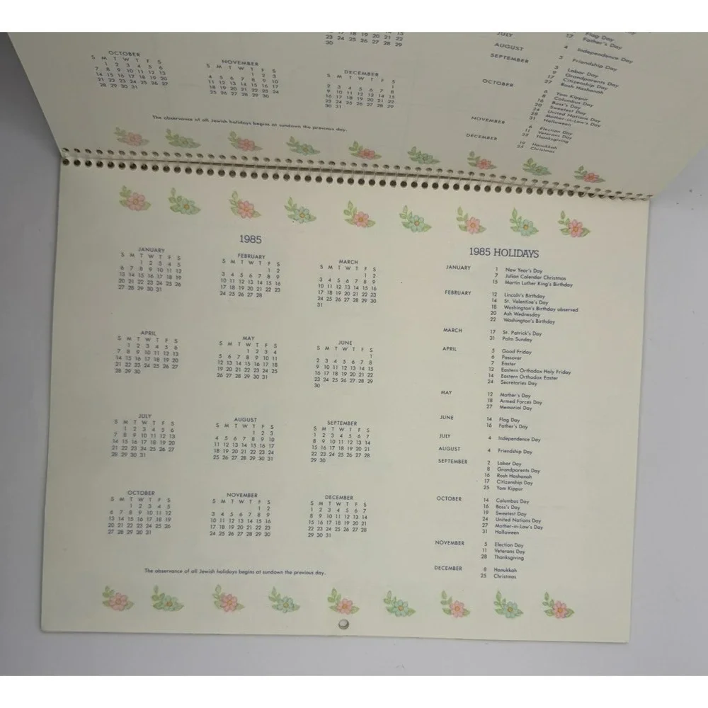 Vintage Baby's First Year Sticker Calendar Hallmark 1985 Stickers Nursery